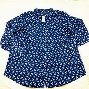 Land's End No iron Supima Blouse Plus size